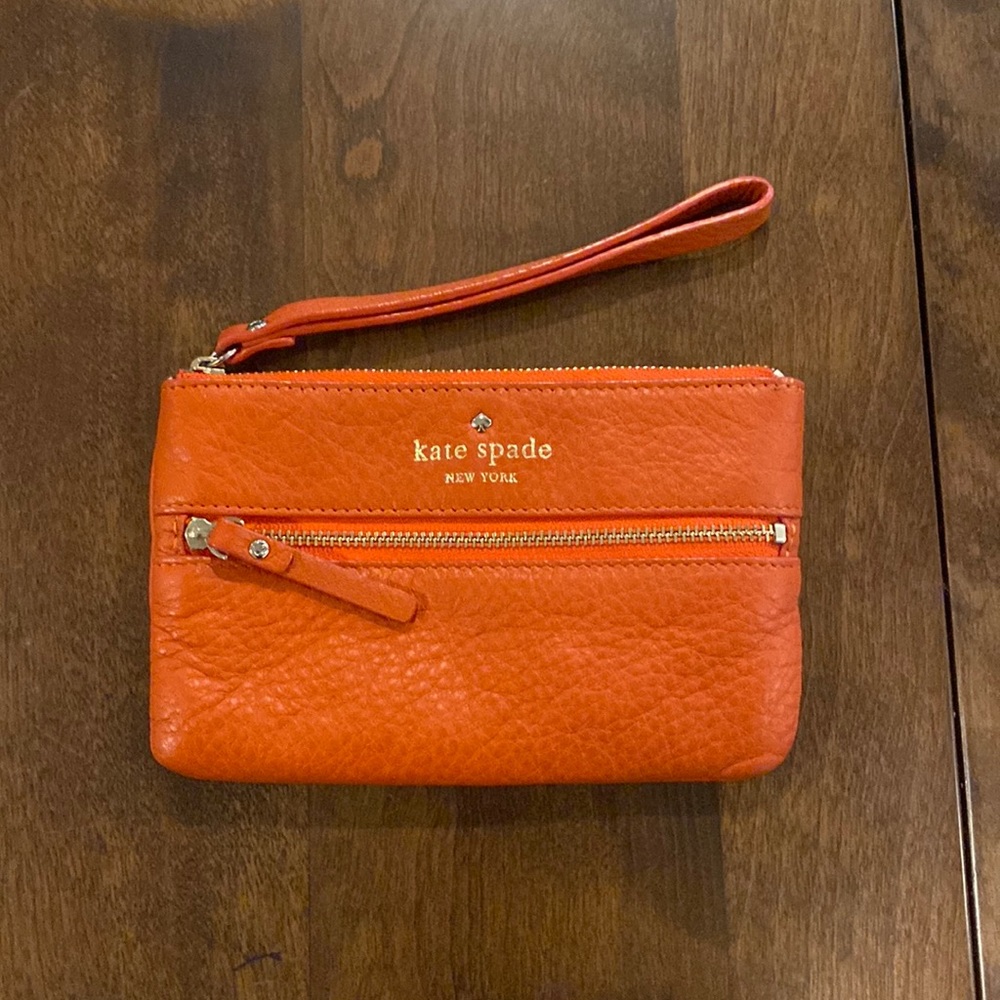 Kate spade orange clutch